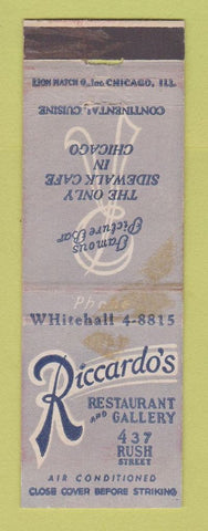 Matchbook Cover - Ricarrdo's Restaurant Chicago IL WORN
