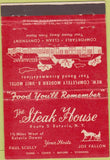 Matchbook Cover - Steak House Batavia NY 40 Strike