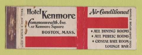Matchbook Cover - Hotel Kenmore Boston MA WEAR Full Length