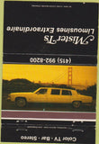 Matchbook Cover - Matchbook Cover Mister T's Limo San Francisco CA  40 Strike