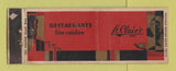 Matchbook Cover - St Clair's Restaurants Candy deco WEAR Full Length