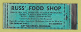 Matchbook Cover - Russ Food Shop Battle Creek MI WORN Full Length