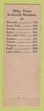 Matchbook Cover - Blue & White Auto Court Motel Kalispell MT