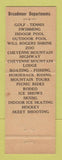 Matchbook Cover - Broadmoor Hotel Colorado Springs