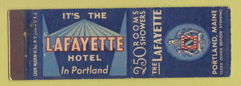 Matchbook Cover - Lafayette Hotel Portland ME