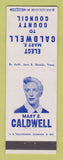 Matchbook Cover - Mary Caldwell County Council Election MD?