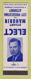 Matchbook Cover - Stuart Mahurin City Prosecuting Attorney