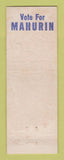 Matchbook Cover - Stuart Mahurin City Prosecuting Attorney