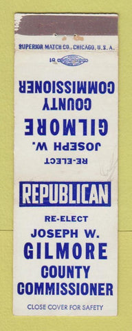 Matchbook Cover - Joseph Gilmore County Commissioner Election