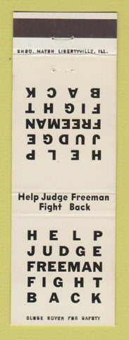 Matchbook Cover - Judge Freeman IL Illinois Charles?