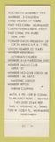 Matchbook Cover - Bob Behnke State Rep Election Wisconsin WI