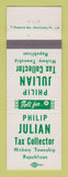 Matchbook Cover - Philip Julian Tax Collector Hickory Township PA Election