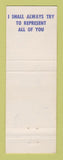 Matchbook Cover - Dominick Cioffi General Assembly Election New Castle PA