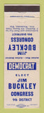 Matchbook Cover - Jim Buckley Congress Election WI Wisconsin Waukesha