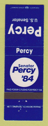 Matchbook Cover - Charles Percy Senate Election IL 1984