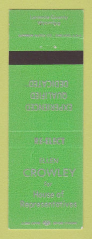 Matchbook Cover - Ellen Crowley House Representatives Election Laramie County WY