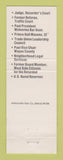 Matchbook Cover - Judge Craig S Strong Election Detroit MI
