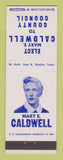Matchbook Cover - Mary Caldwell County Council Election MD?