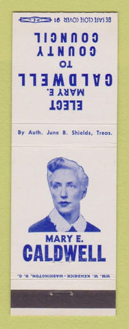 Matchbook Cover - Mary Caldwell County Council Election MD?