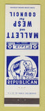 Matchbook Cover - Mallett and Wesp Council Election