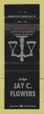 Matchbook Cover - Jay C Flowers Franklin County Common Pleas Court WEAR