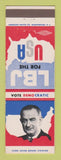 Matchbook Cover - Lyndon B Johnson For President