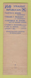 Matchbook Cover - Lloyd Wood For Governor Election PA Pennsylvania