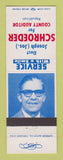 Matchbook Cover - Joseph Jos Schroeder County Auditor Election
