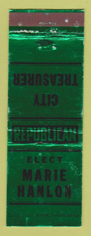 Matchbook Cover - Marie Hanlon City Treasurer Election