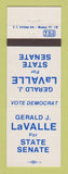 Matchbook Cover - Gerald LaValle for State Senate