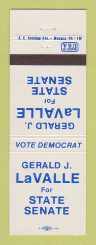 Matchbook Cover - Gerald LaValle for State Senate