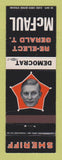 Matchbook Cover - Gerald McFaul for Sheriff Election