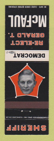Matchbook Cover - Gerald McFaul for Sheriff Election