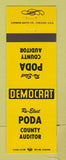 Matchbook Cover - John Poda for County Auditor Election