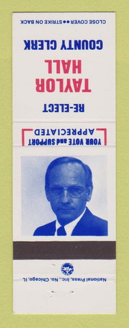 Matchbook Cover - Taylor Hall County Clerk Election