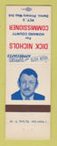 Matchbook Cover - Dick Nichols for Howard County Commissioner