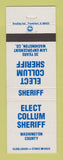 Matchbook Cover - Collum Sheriff for Election Washington County