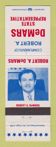Matchbook Cover - Robert DeMars State Representative Election