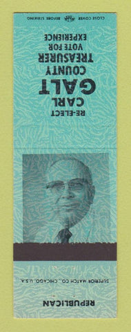 Matchbook Cover - Carl Galt County Treasurer Election Laramie WY