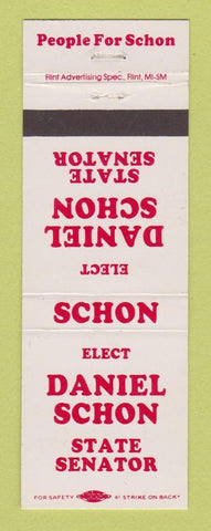 Matchbook Cover - Daniel Schon State Senator Election