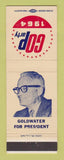 Matchbook Cover - Barry Goldwater for President 1964