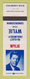 Matchbook Cover - Chalmers P Wylie Congress Election Columbus OH