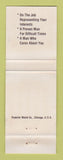 Matchbook Cover - Clement Zablocki Congress Election WI Wisconsin