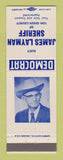 Matchbook Cover - James Layman Sheriff Election Tom Green County TX