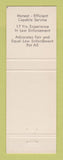 Matchbook Cover - James Layman Sheriff Election Tom Green County TX