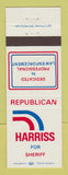 Matchbook Cover - Harris for Sheriff Election Douglas County IL