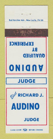 Matchbook Cover - Richard Audino Judge Election New Castle PA?