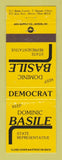 Matchbook Cover - Dominic Basile State Rep Election Akron OH