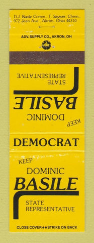 Matchbook Cover - Dominic Basile State Rep Election Akron OH