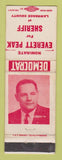 Matchbook Cover - Everett Peak for Sheriff Election Lawrence County PA? WEAR
